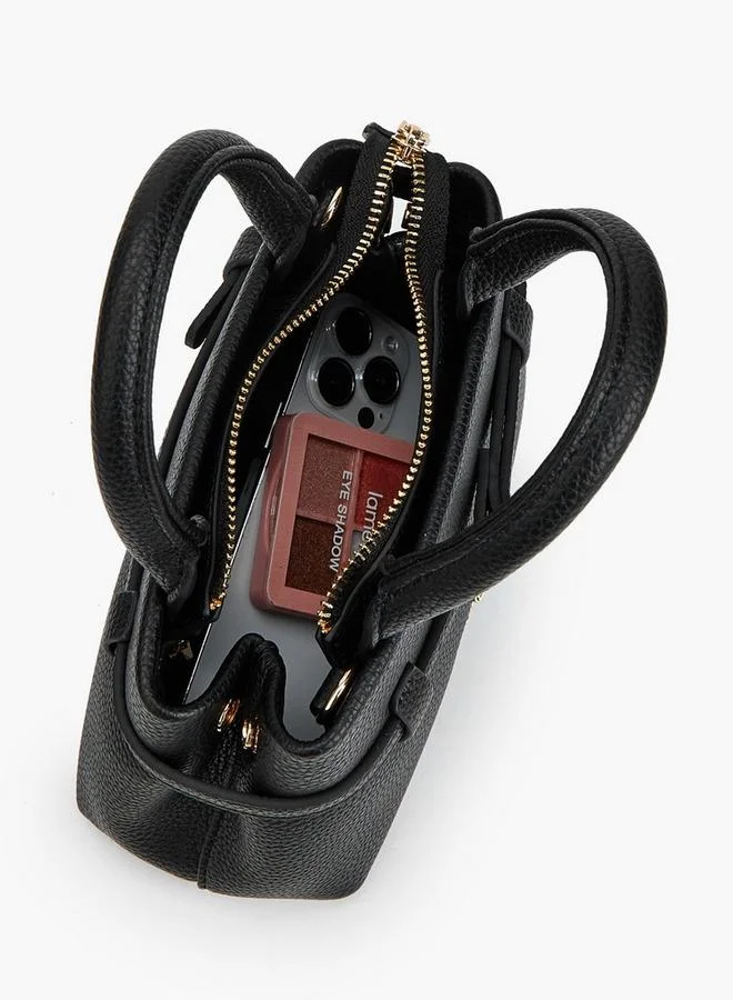 Celeste BLACK Celeste Grainy Pu Totes for Women | Best Price UAE